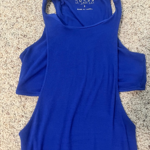 Royal blue maxi dress with cut outs in the side - Picture 2 of 3